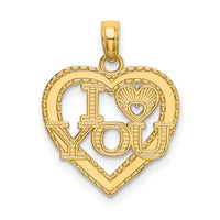 14K I HEART YOU Charm-D3874