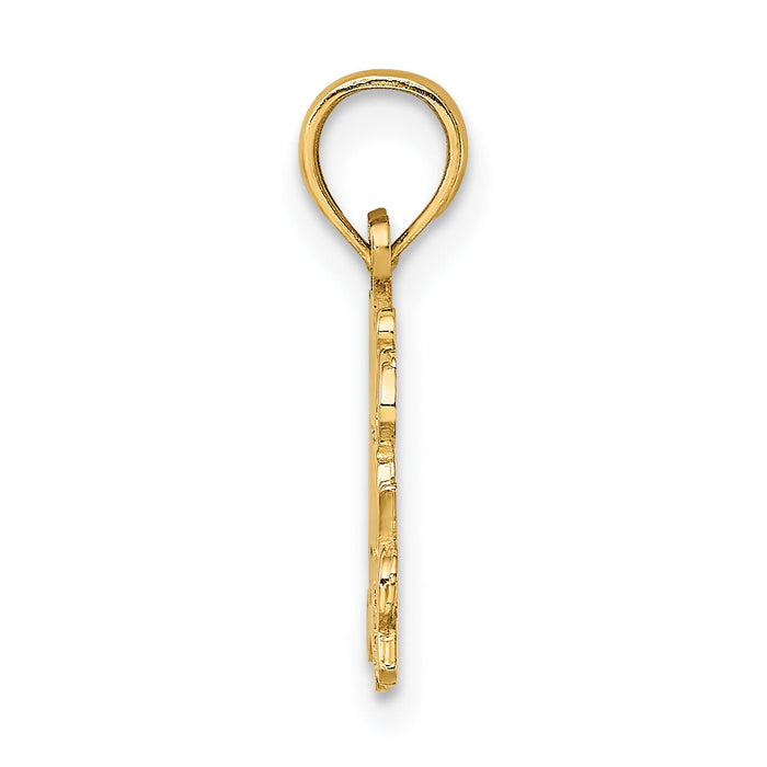 14K TODAY TOMORROW AND FOREVER Charm-D3882