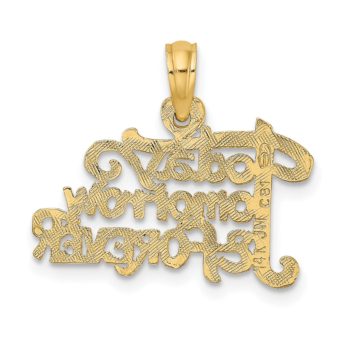 14K TODAY TOMORROW AND FOREVER Charm-D3882