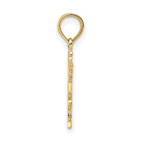 14K HE LOVES ME Heart Charm-D3884