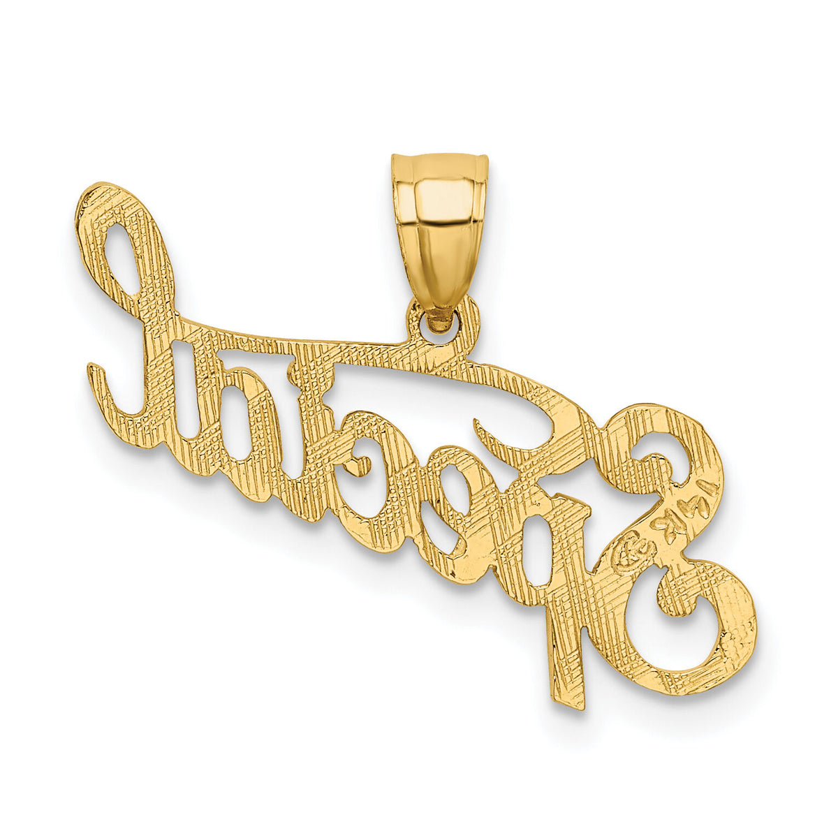 14K Polished and Textured SPECIAL Charm-D3886