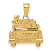 14K Polished and Textured Just Married Pendant-D3887
