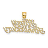 14K Polished HAPPY ANNIVERSARY Charm-D3888
