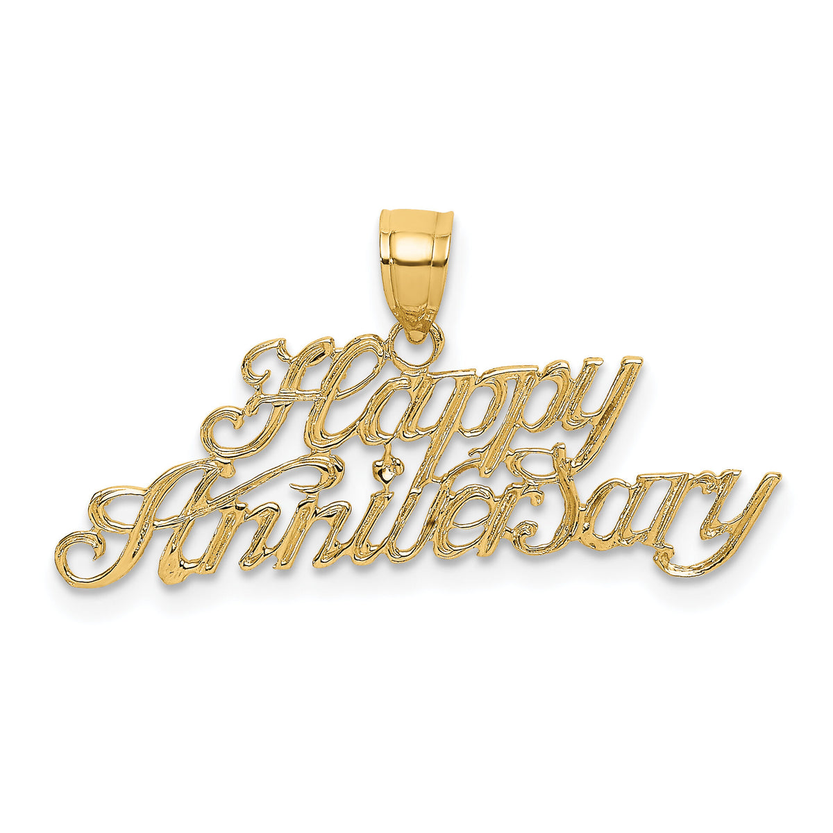 14K Polished HAPPY ANNIVERSARY Charm-D3888