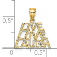 14K LIVE LAUGH LOVE Charm-D3893