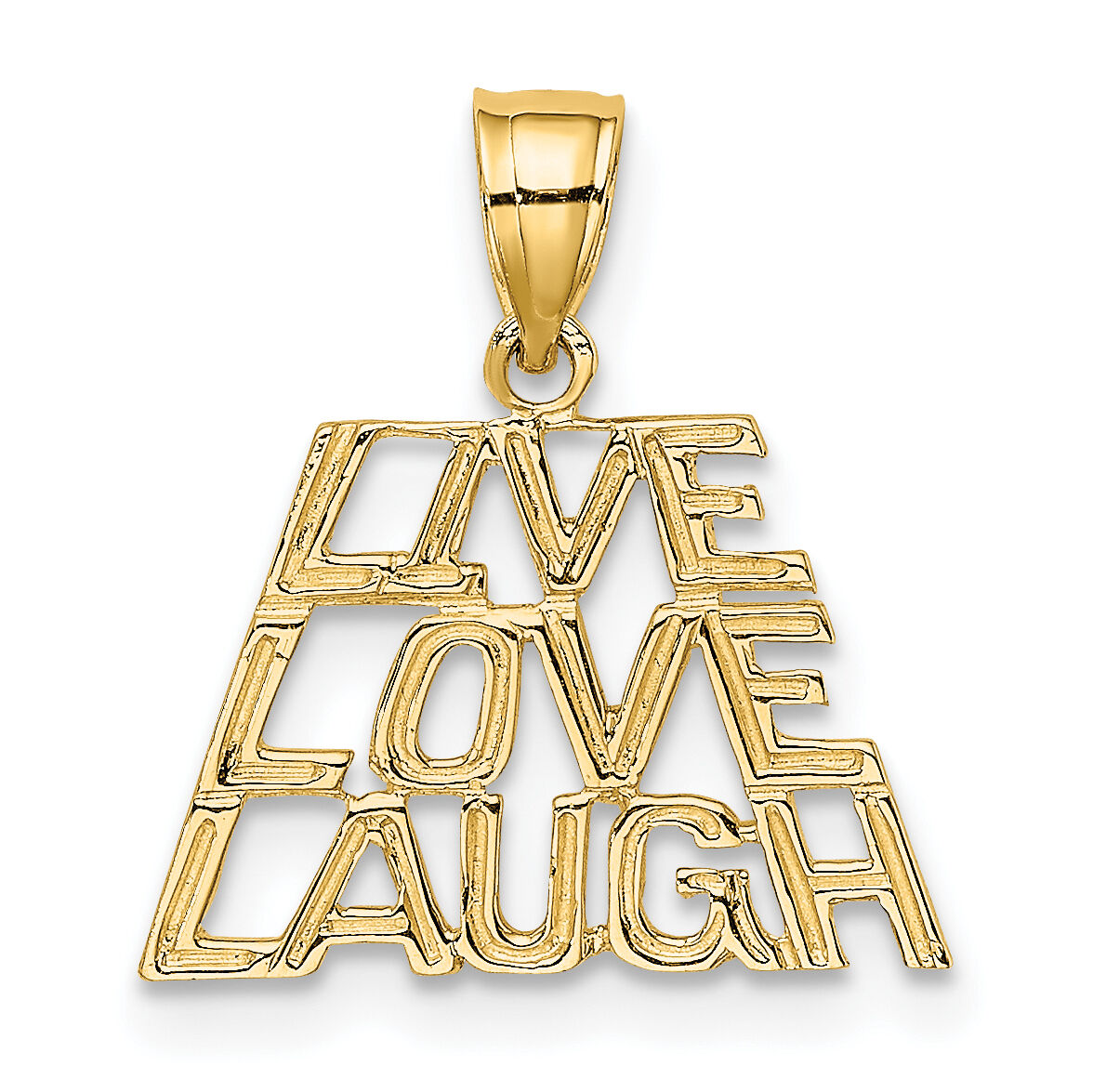 14K LIVE LAUGH LOVE Charm-D3893