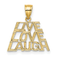 14K LIVE LAUGH LOVE Charm-D3893