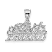 14K White Gold BEST FRIEND Pendant-D3894W