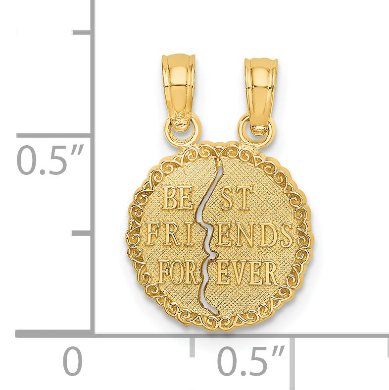 14K BEST FRIENDS FOREVER Break apart Charm-D3895