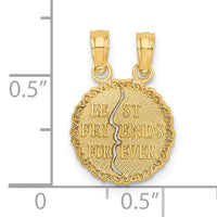 14K BEST FRIENDS FOREVER Break apart Charm-D3895