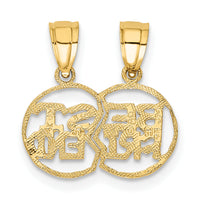 14K Break apart Cut-out BEST FRIEND Charm-D3896