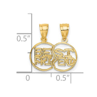 14K Break apart Cut-out BEST FRIEND Charm-D3896