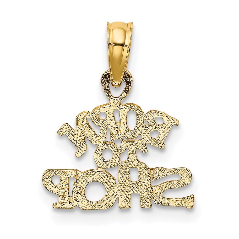 14K BORN TO SHOP Charm-D3899