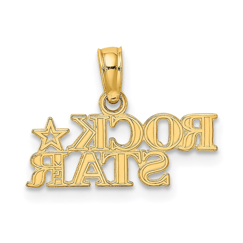 14K Polished ROCK STAR Charm-D3901