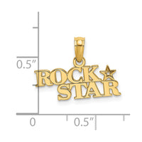 14K Polished ROCK STAR Charm-D3901