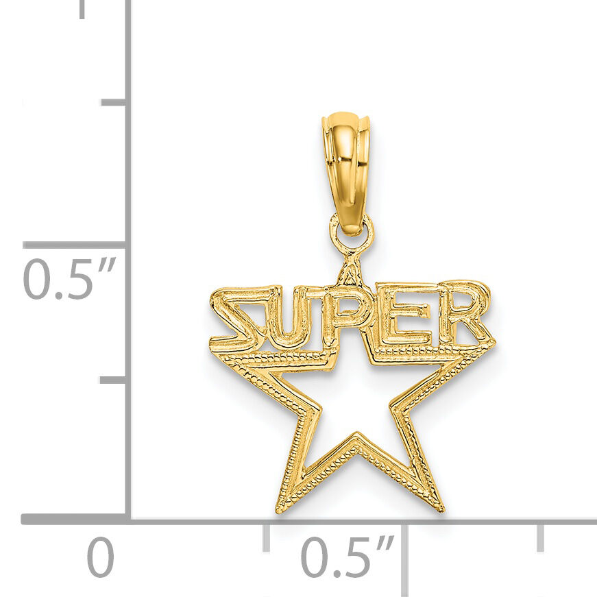 14K SUPER Star Charm-D3902