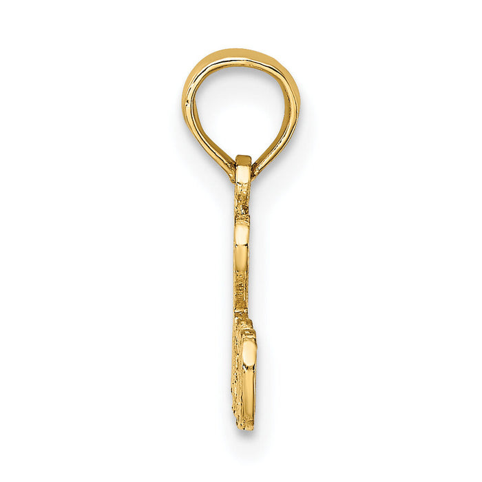 14K Polished/Textured I LOVE BINGO Charm-D3905
