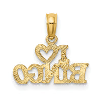 14K Polished/Textured I LOVE BINGO Charm-D3905