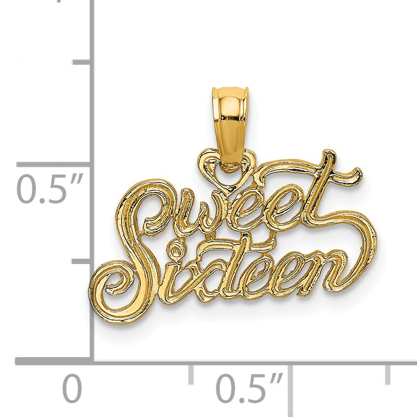 14K SWEET SIXTEEN Charm-D3911