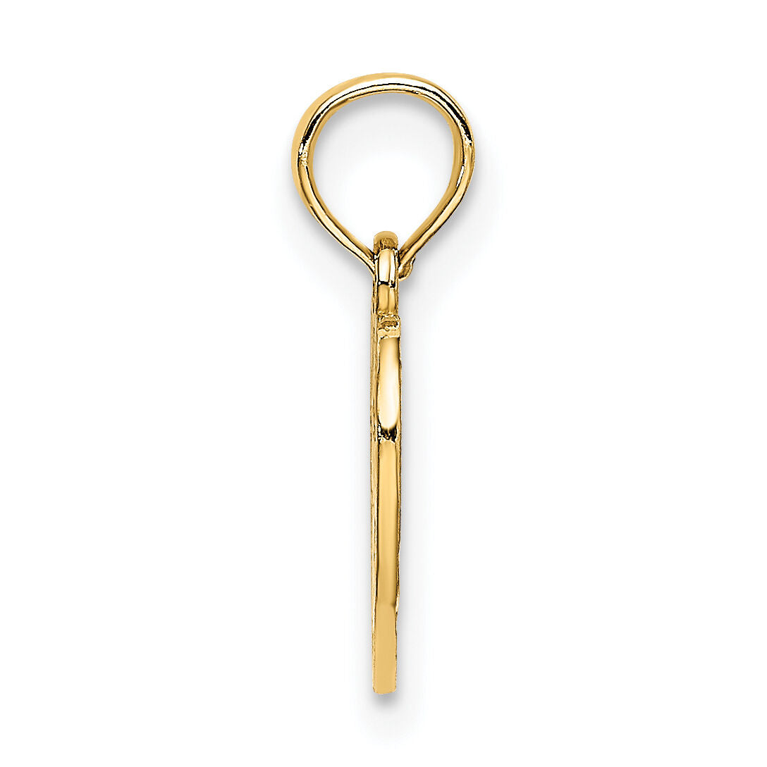 14K SWEET 16 in Heart Charm-D3914
