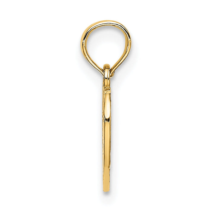 14K SWEET 16 in Heart Charm-D3914
