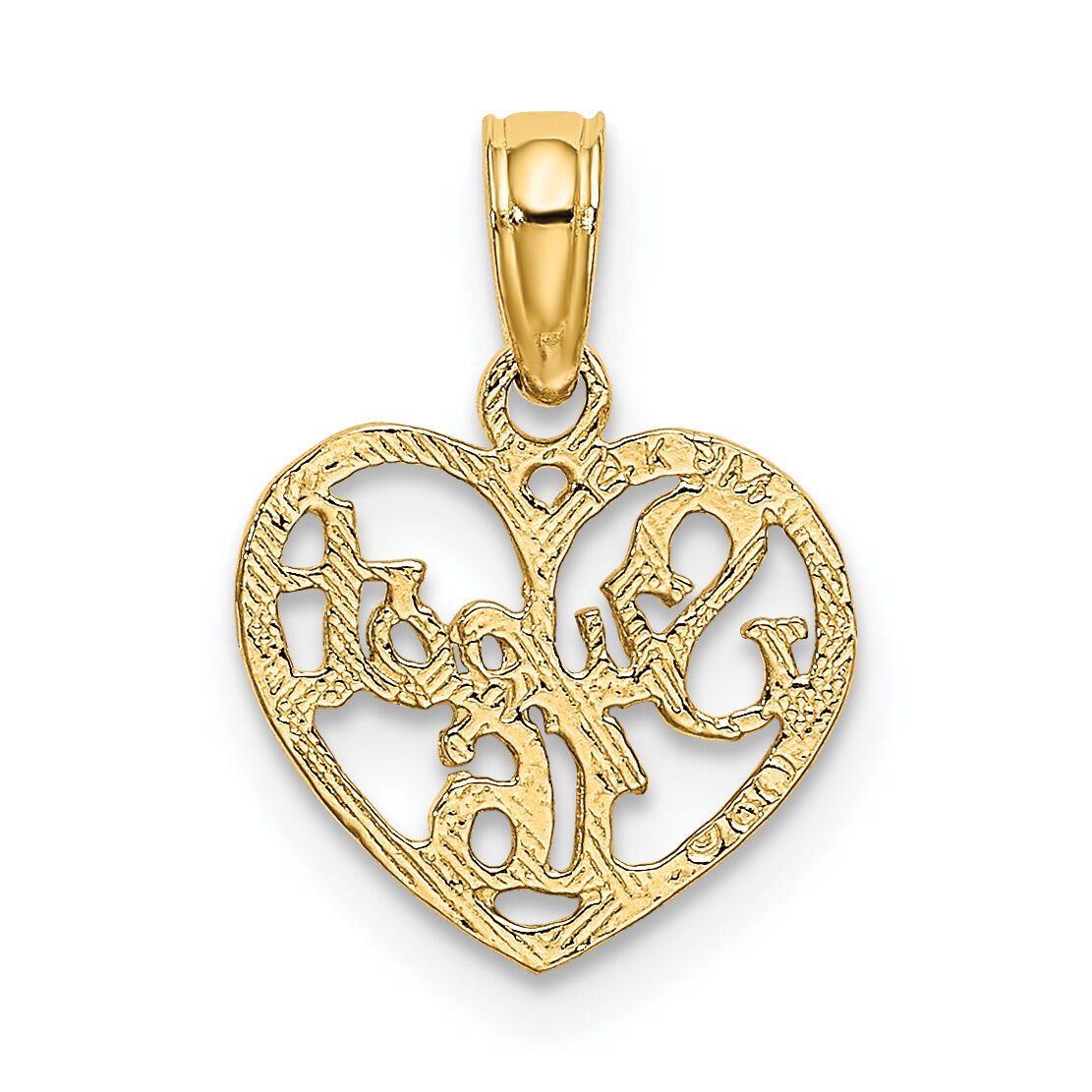 14K SWEET 16 in Heart Charm-D3914