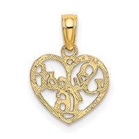 14K SWEET 16 in Heart Charm-D3914