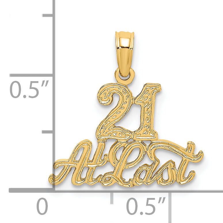 14K 21 AT LAST Charm-D3920