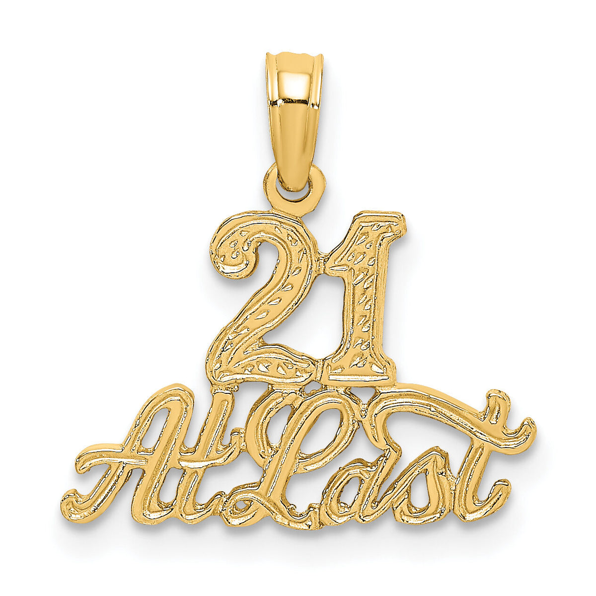 14K 21 AT LAST Charm-D3920