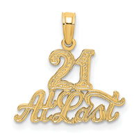 14K 21 AT LAST Charm-D3920