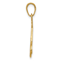 14K Slice of Cake with Candle HAPPY BIRTHDAY Pendant-D3921