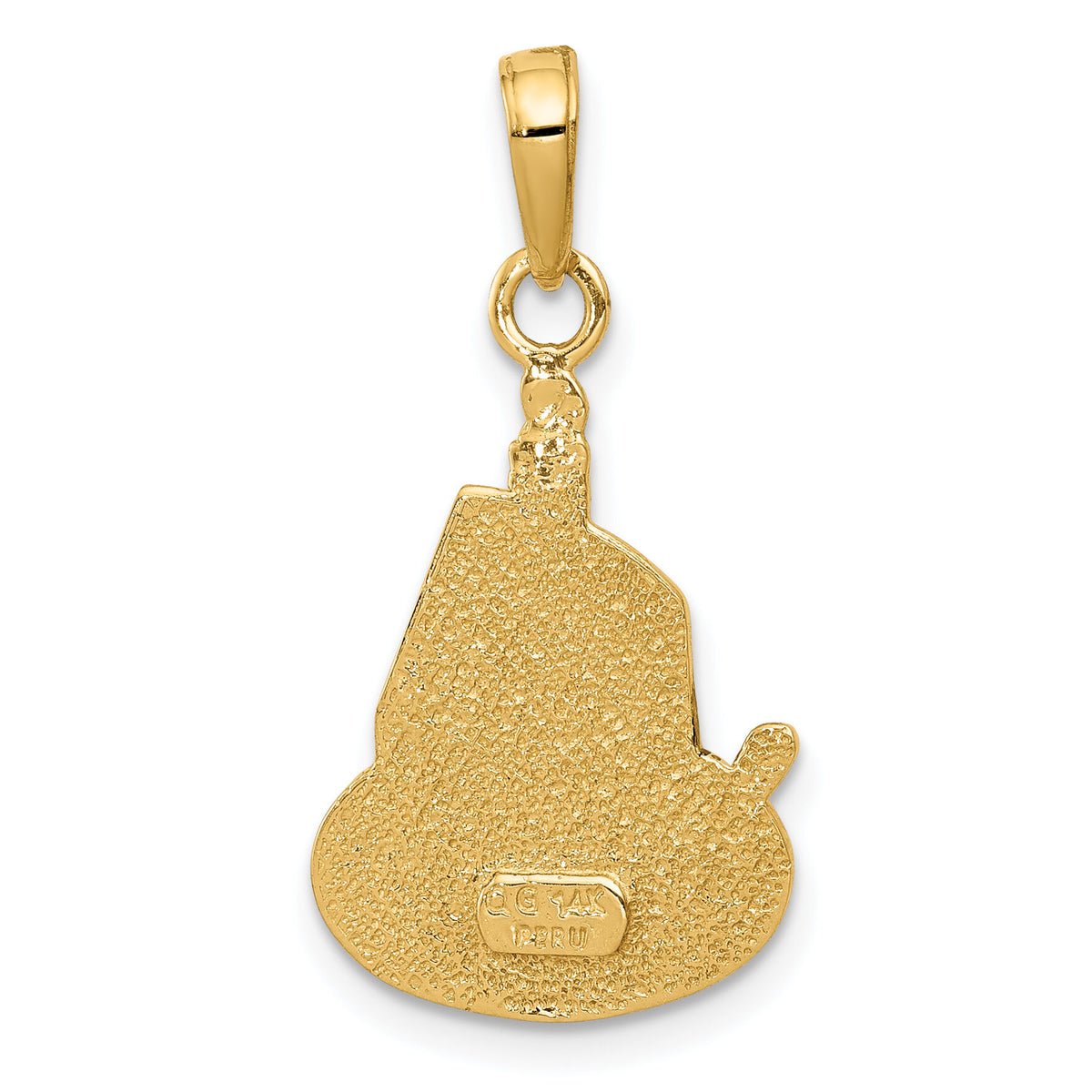 14K Slice of Cake with Candle HAPPY BIRTHDAY Pendant-D3921