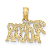14K TE AMO MAMA Charm-D3923