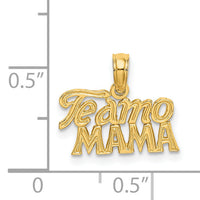 14K TE AMO MAMA Charm-D3923