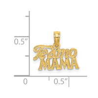 14K TE AMO MAMA Charm-D3923