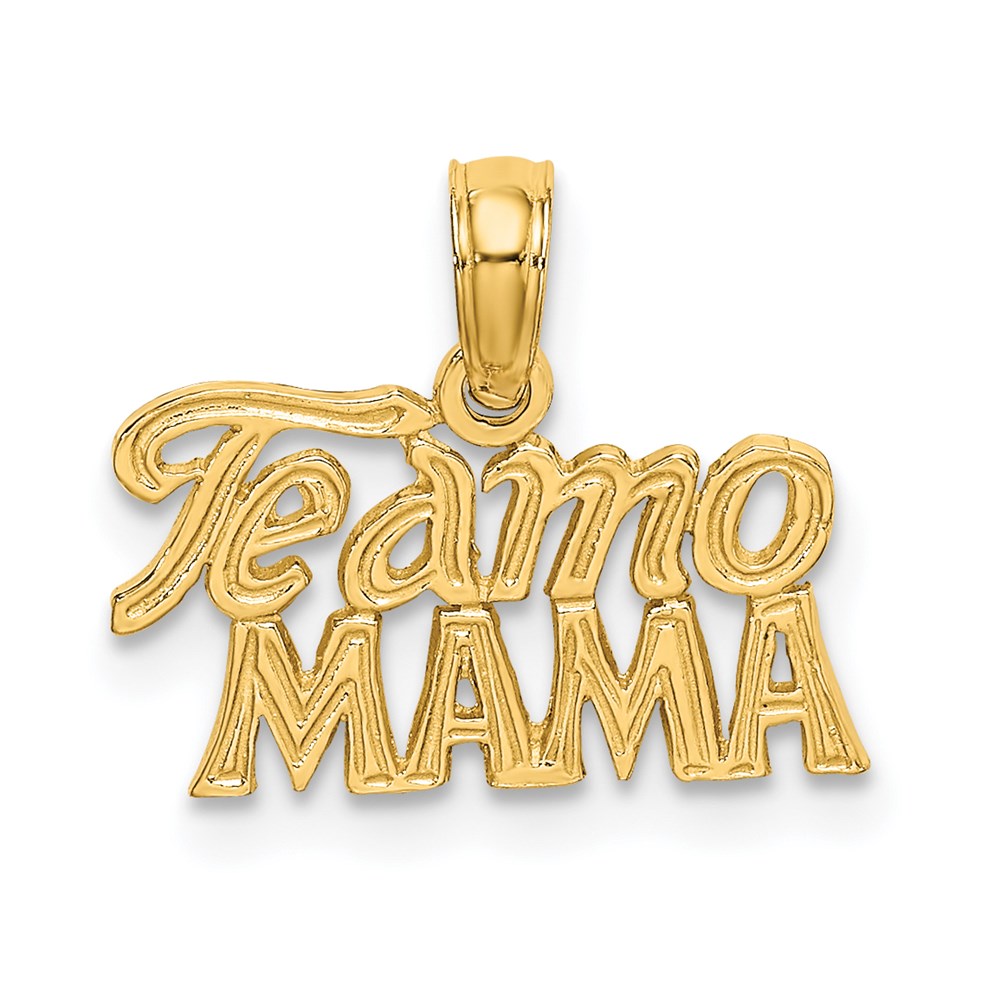 14K TE AMO MAMA Charm-D3923