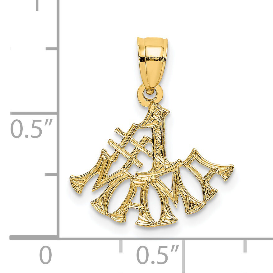 14K #1 MAMA Charm-D3925