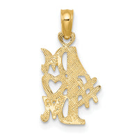 14K #1 MOM Charm-D3928