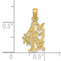 14K #1 MOM Charm-D3928