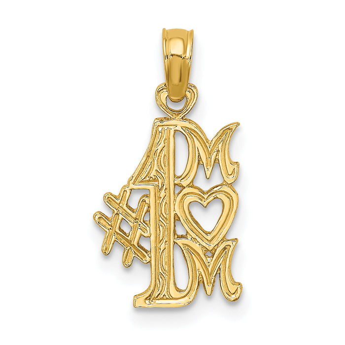 14K #1 MOM Charm-D3928
