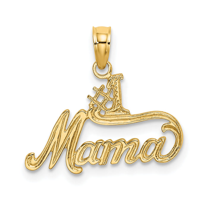 14K #1 MAMA Charm-D3933