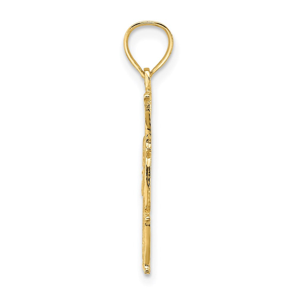 14K #1 MOM Vertical Charm-D3935