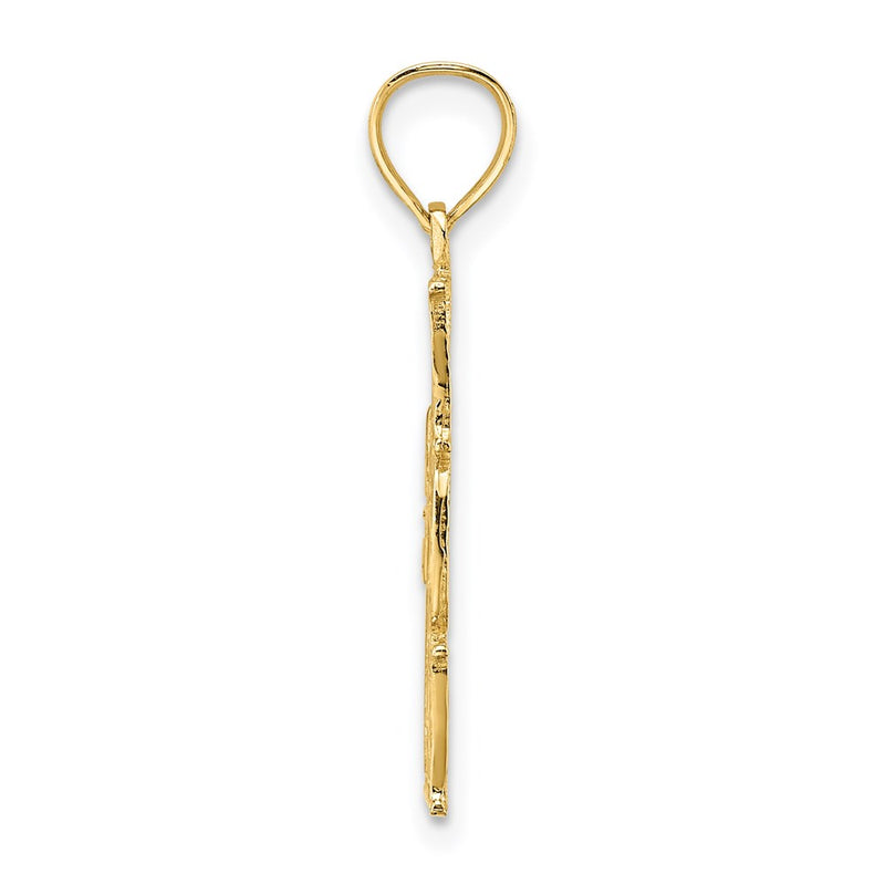 14K #1 MOM Vertical Charm-D3935