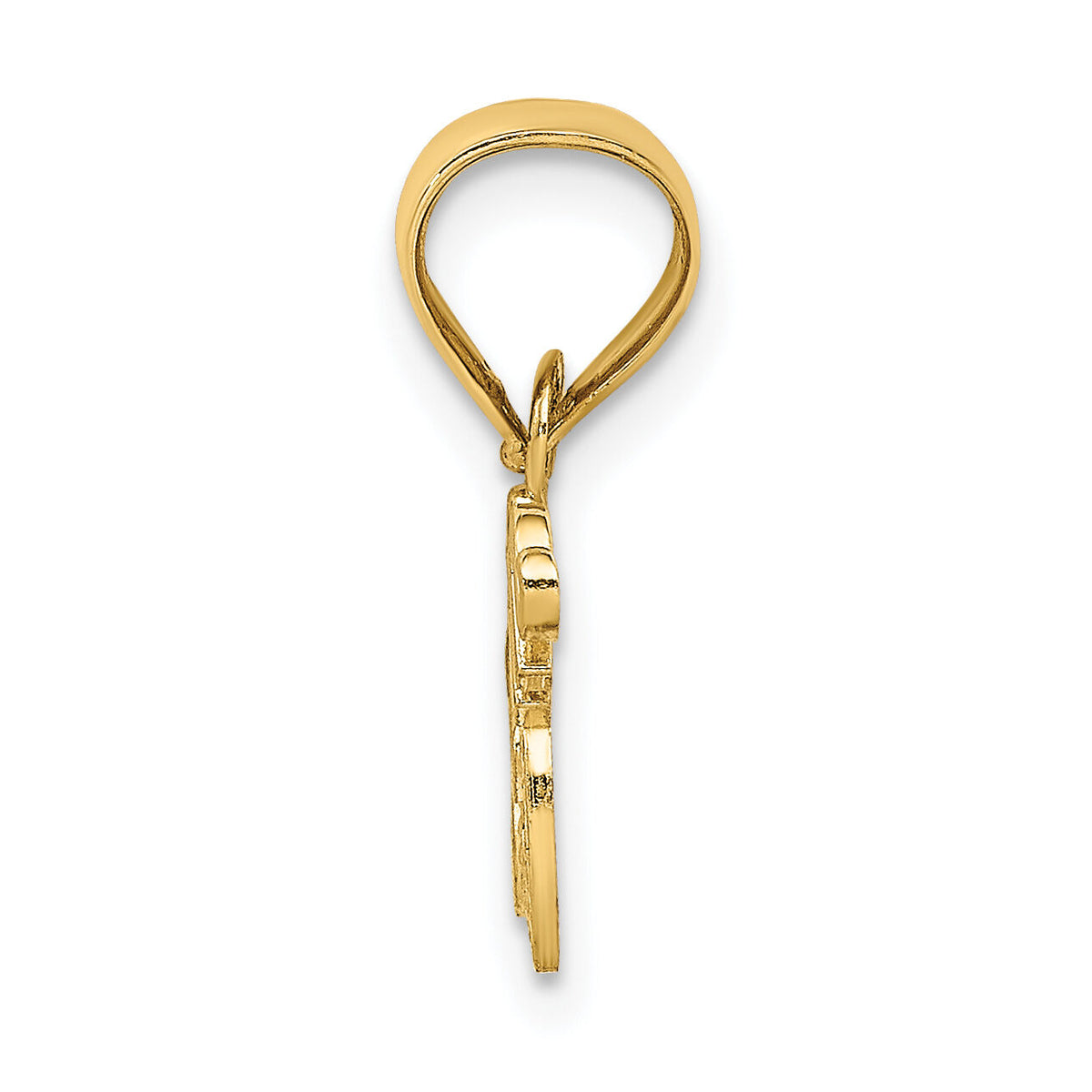 14K MOM with Heart Charm-D3938
