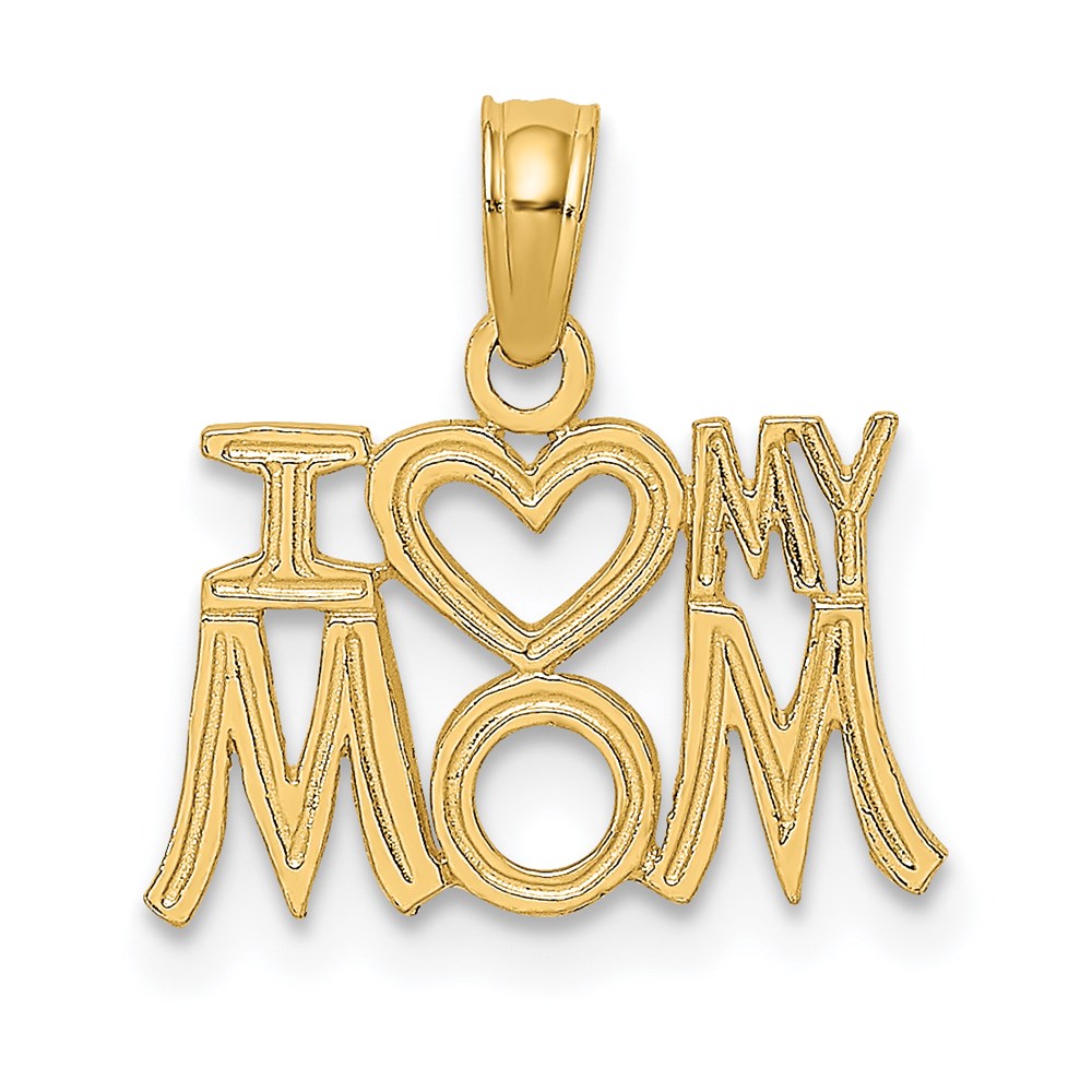 14K I HEART MY MOM Charm-D3939