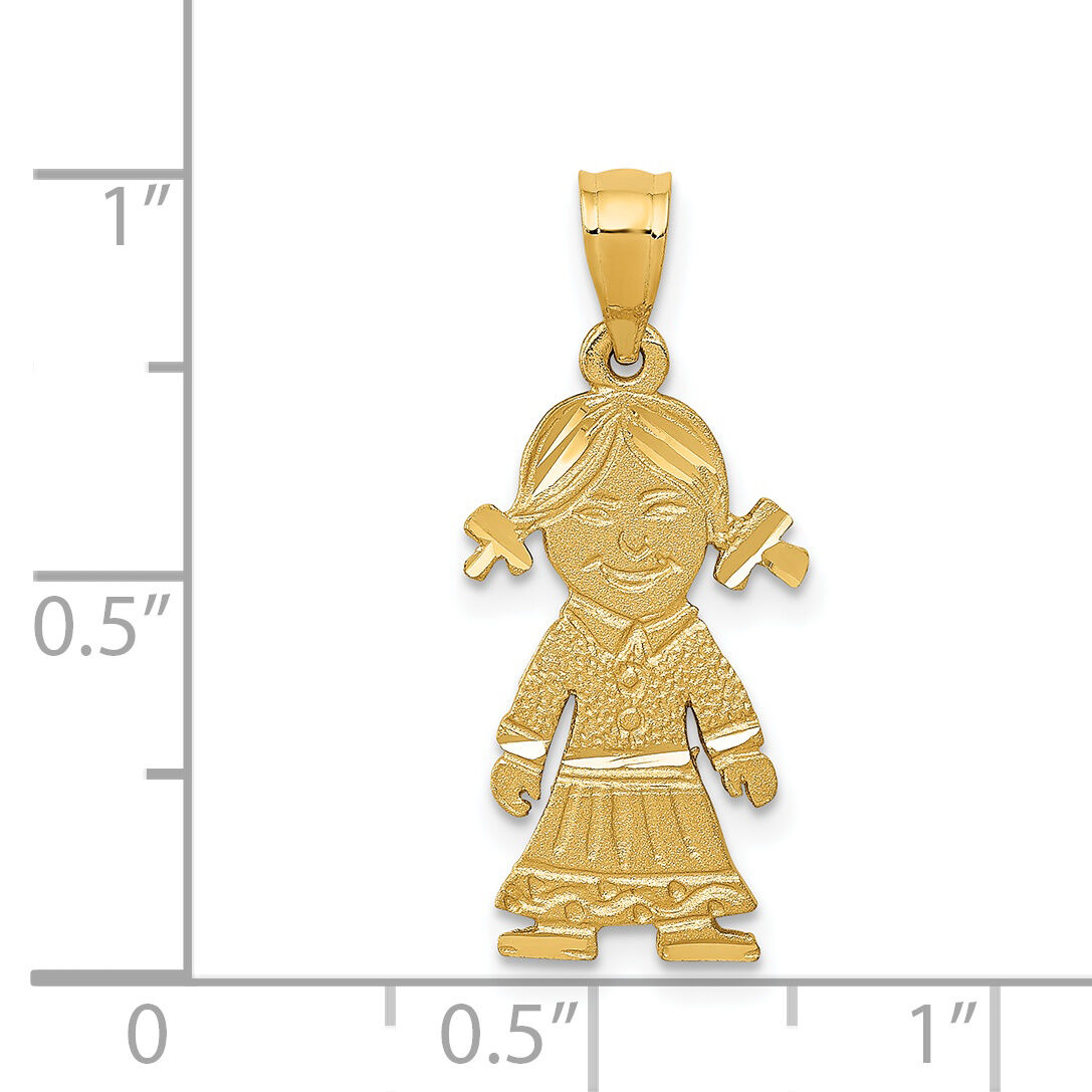 14k Girl Charm-D394