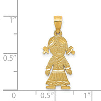14k Girl Charm-D394