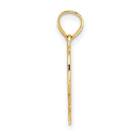 14K MOM in Heart Charm-D3940