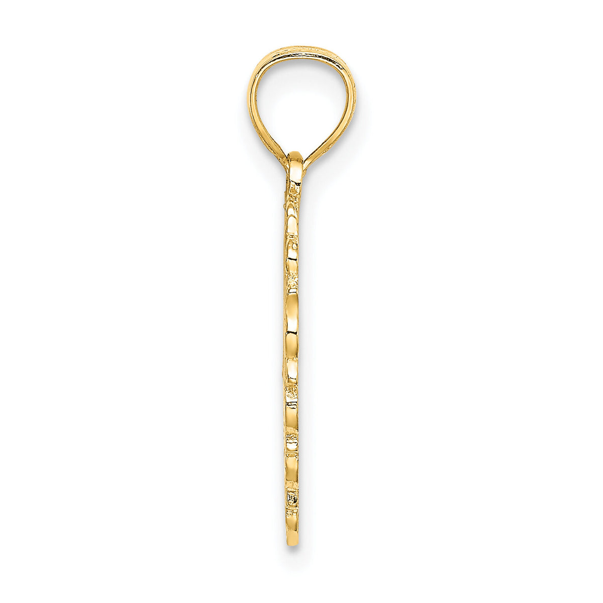 14K MOM in Heart Charm-D3941