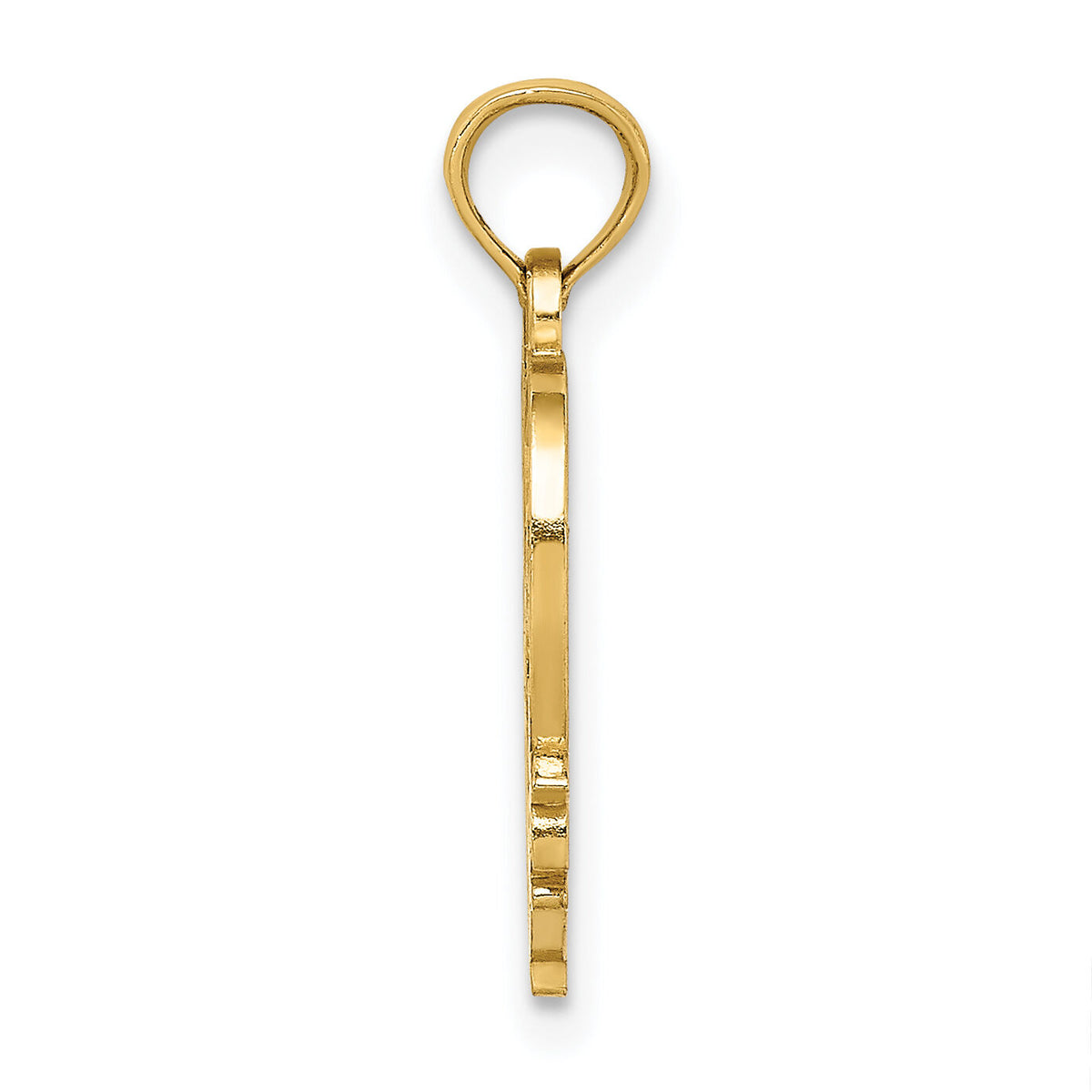 14K #1 MOTHER in Heart Frame Charm-D3942